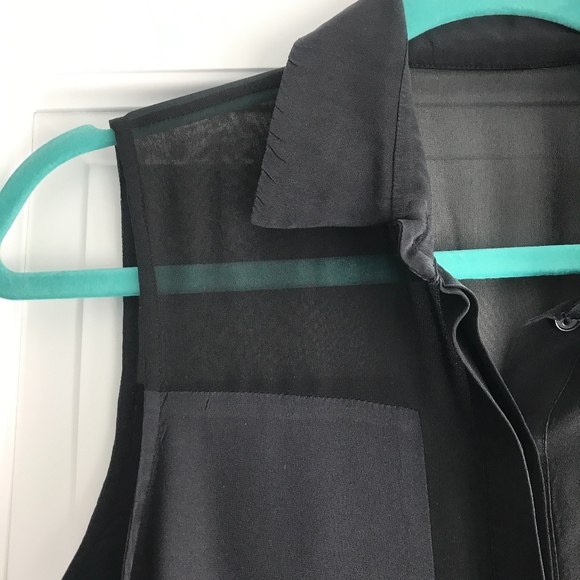 Parker Uma Combo Top in Black with Sheer Cut Outs - Picture 6 of 8